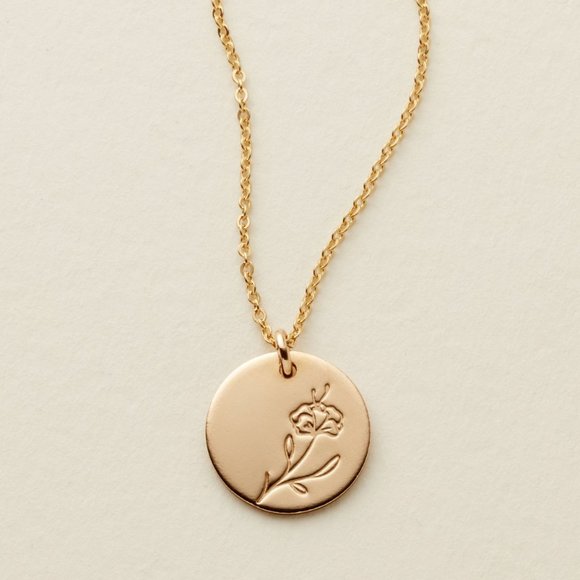 February Violet Birth Flower Bohemian Necklace - Picture 6 of 10